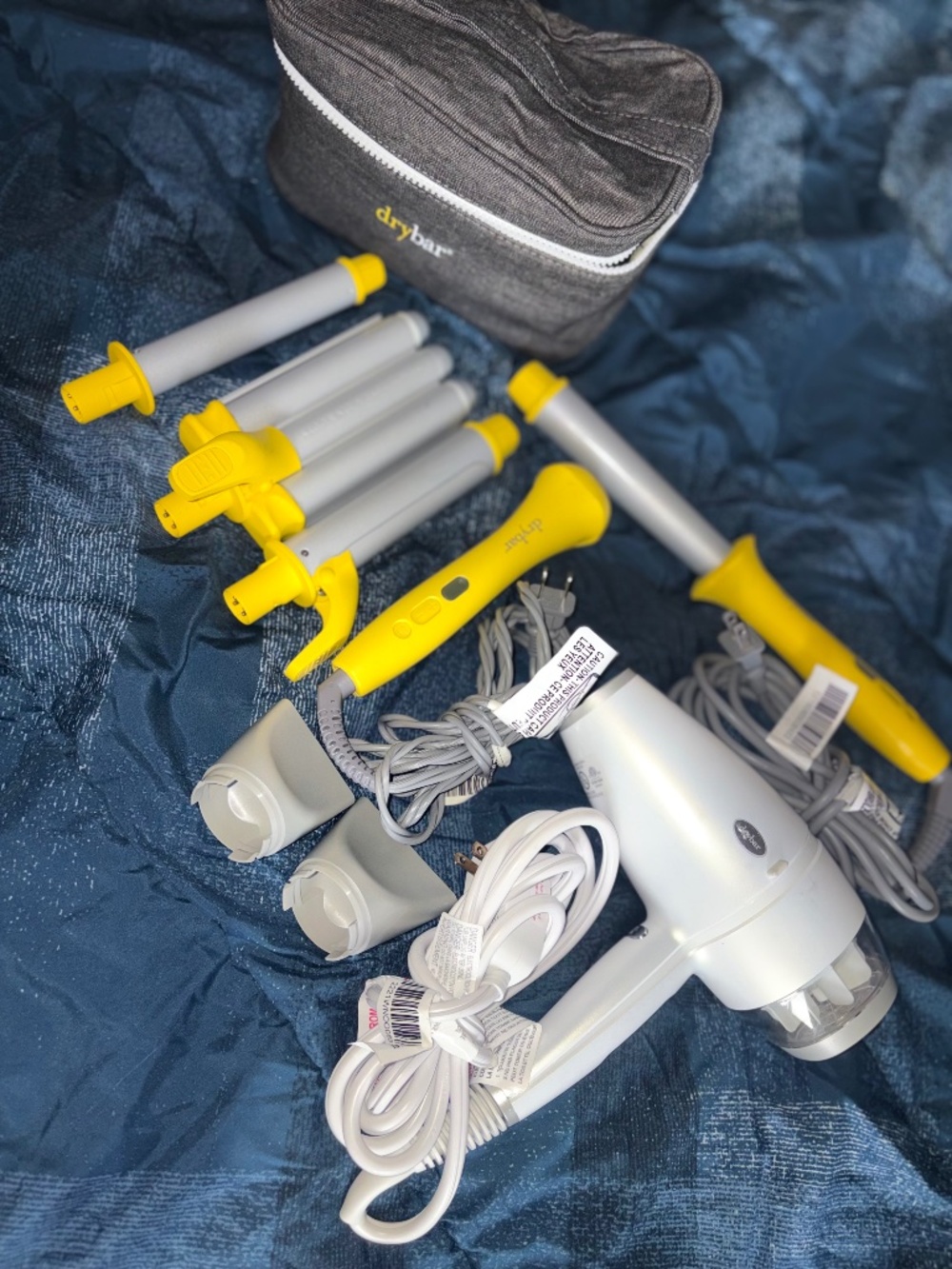Dry Bar Blow Dryer, curler, crimp, wand curling set
